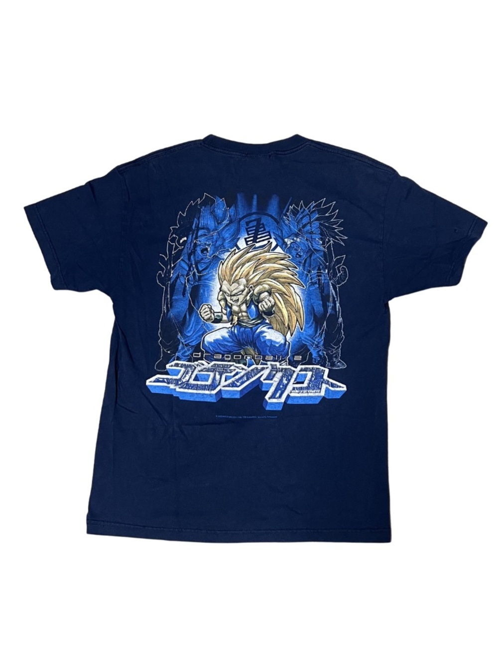 2000 Y2K Dragon Ball Z Gotenks Navy blue Graphic T-Shirt Large Vintage RARE DBZ